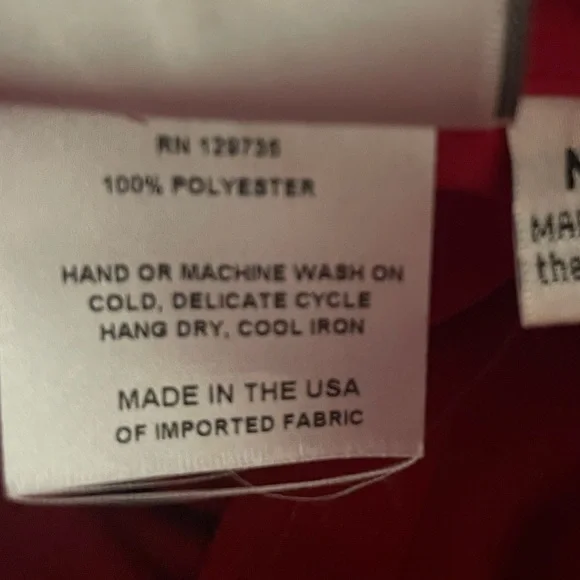 Finley | Long Sleeve Button Down Tiered Ruffle Satin-like Blouse. Size Medium - Picture 6 of 7